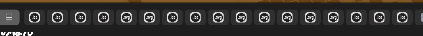 画像: Safari ではテーマがダークモードでファビコンが透過背景かつメインカラーが暗い色の場合、画像の種別に関わらず白い角丸の背景色が敷かれる